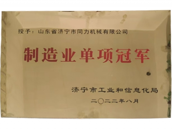 制造(zao)業單項冠 軍(jun1)